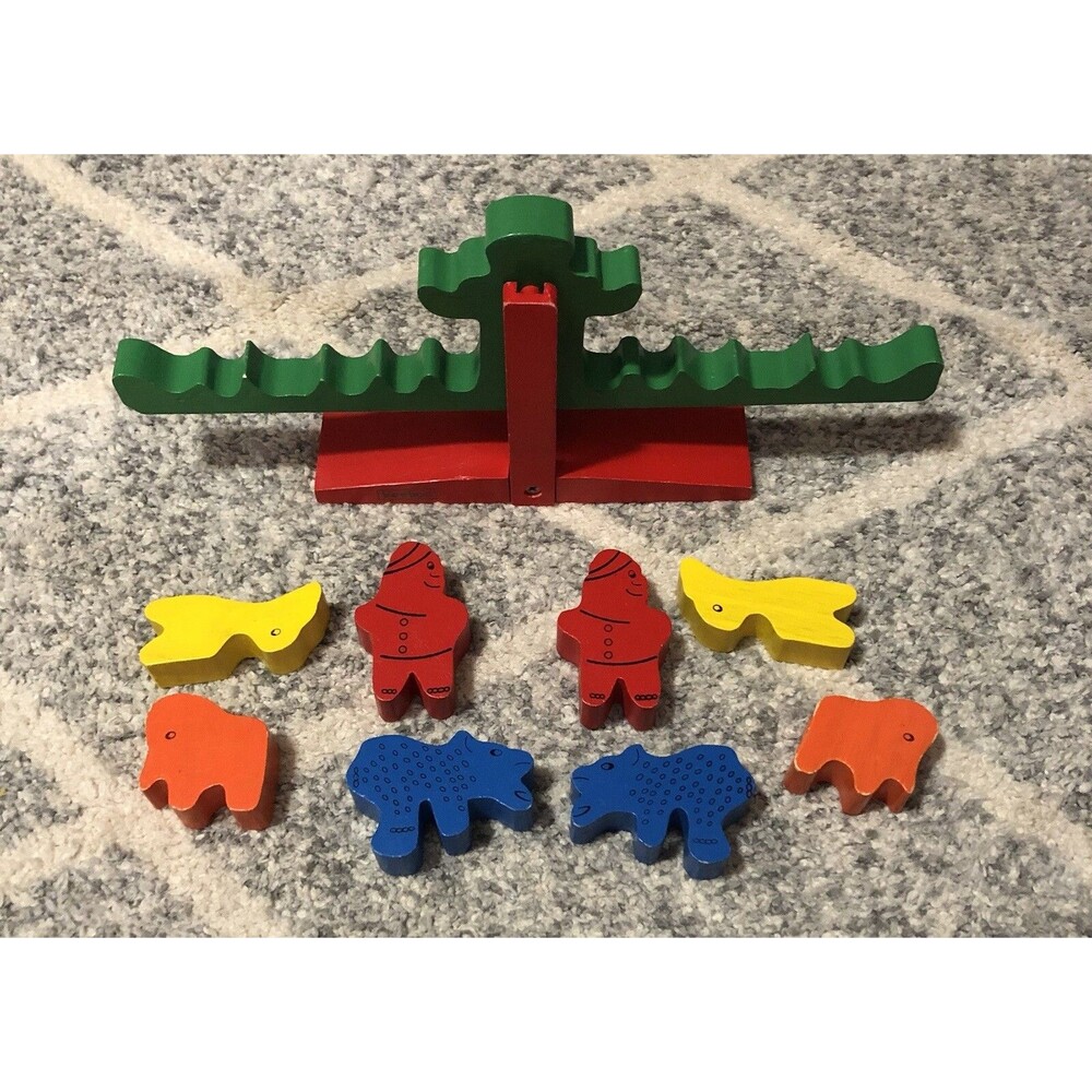 Beeboo Wooden Animal Seesaw Puzzle 3D Tierwippe Colorful Educational